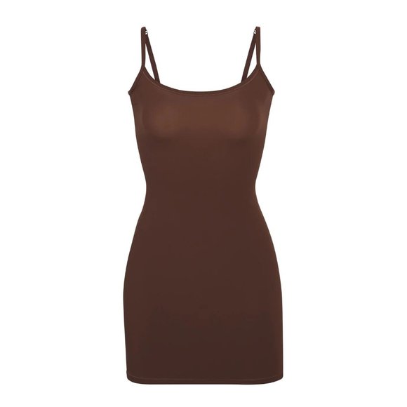 Skims Dresses & Skirts - skims fits everybody slip dress women’s cocoa Brown  size Large L